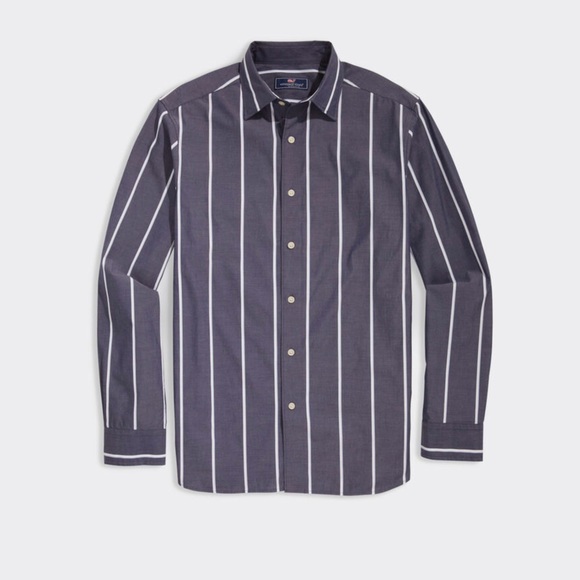 Men’s Vineyard Vines Shirt Long Sleeves Poplin Stretch NEW In Pack Naut … - Picture 3 of 9